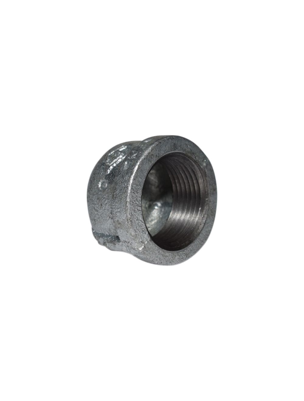 5 1-1/2" Threaded Black Malleable Iron Pipe Cap Fitting 1 1/2'' BLK CAP 